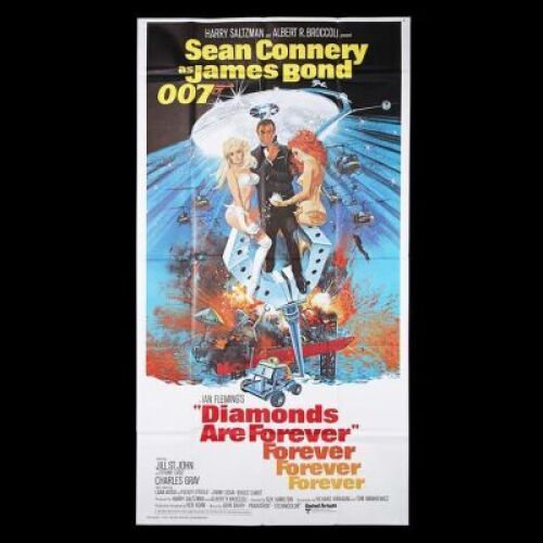 Lot #351 - DIAMONDS ARE FOREVER (1971) - US Three-Sheet "International" Poster, 1971