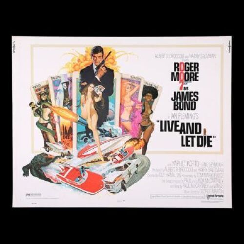 Lot #354 - LIVE AND LET DIE (1973) - US Half-Sheet "West Hemi" Poster, 1973