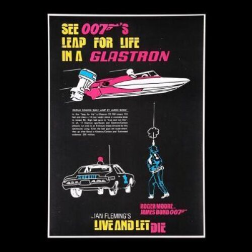 Lot #357 - LIVE AND LET DIE (1973) - US "Glastron" Promo Poster, 1973