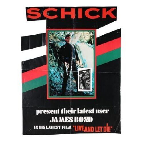 Lot #359 - LIVE AND LET DIE (1973) - US "Schick" Promo Poster, 1973