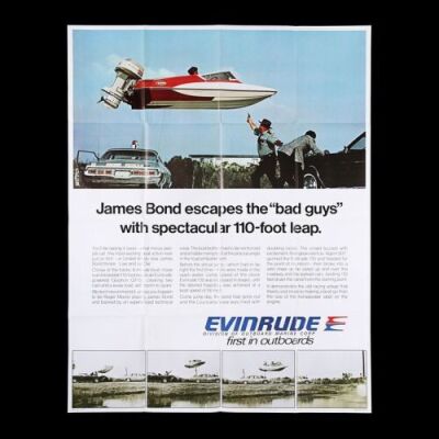 Lot #360 - LIVE AND LET DIE (1973) - US Evinrude Motors Poster, 1973