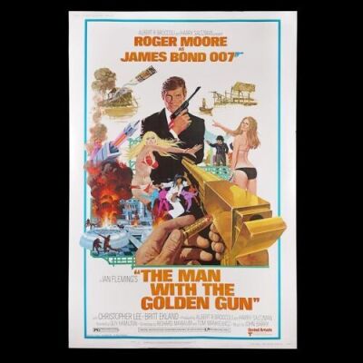 Lot #371 - THE MAN WITH THE GOLDEN GUN (1974) - US 40x60 "West-Hemi" Poster, 1974