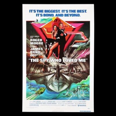 Lot #374 - THE SPY WHO LOVED ME (1977) - US One-Sheet "Blue Text" Poster, 1977