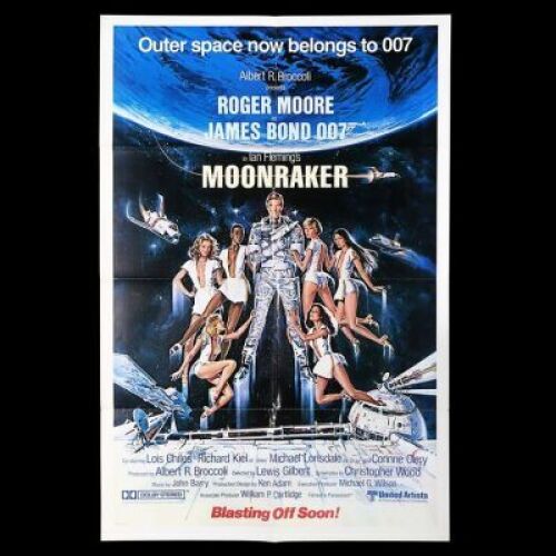 Lot #386 - MOONRAKER (1979) - US One-Sheet "Blasting Off Soon" Advance Poster, 1979