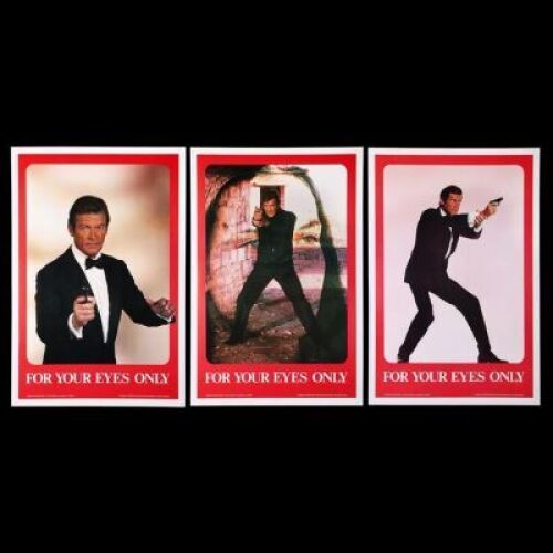 Lot #409 - FOR YOUR EYES ONLY (1981) - Three US Grezon Commercial Posters, 1981