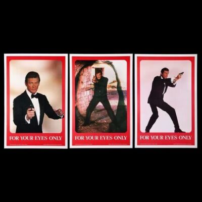 Lot #409 - FOR YOUR EYES ONLY (1981) - Three US Grezon Commercial Posters, 1981
