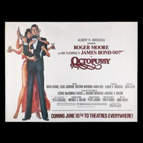 Lot #414 - OCTOPUSSY (1983) - US Subway Advance Poster, 1983