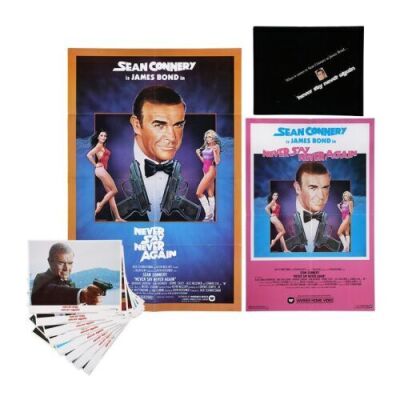 Lot #424 - NEVER SAY NEVER AGAIN (1983) - Eight US Lobby Cards, Posters etc., 1983-86