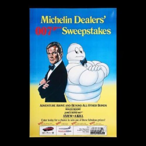 Lot #432 - A VIEW TO A KILL (1985) - US Michelin Promo Poster, 1985