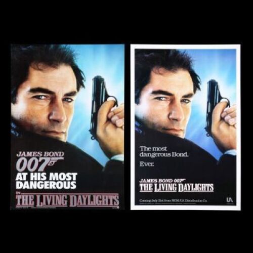 Lot #433 - THE LIVING DAYLIGHTS (1987) - Two US One-Sheet Advance Posters, 1987