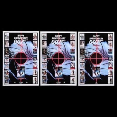 Lot #436 - THE LIVING DAYLIGHTS (1987) - Three US One-Sheet "25th Anniversary" Posters, 1987