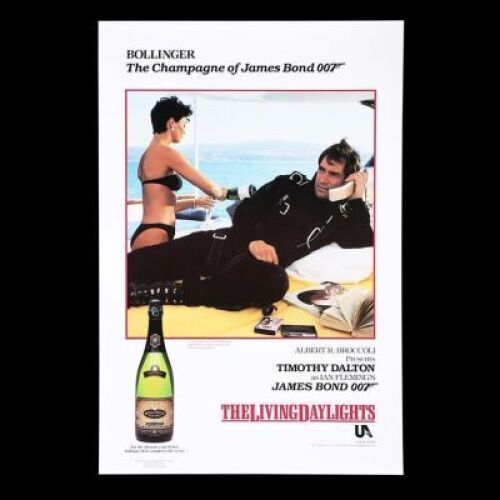 Lot #439 - THE LIVING DAYLIGHTS (1987) - Bollinger Promo Poster, 1987