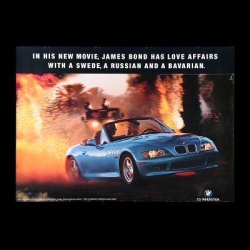 Lot #444 - GOLDENEYE (1995) - BMW Promo Poster, 1995