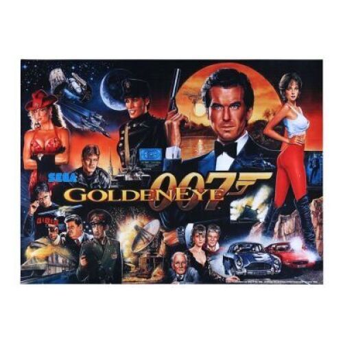Lot #447 - GOLDENEYE (1995) - Original Sega Pinball Printed "Translite" Artwork, 1996