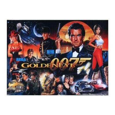 Lot #447 - GOLDENEYE (1995) - Original Sega Pinball Printed "Translite" Artwork, 1996