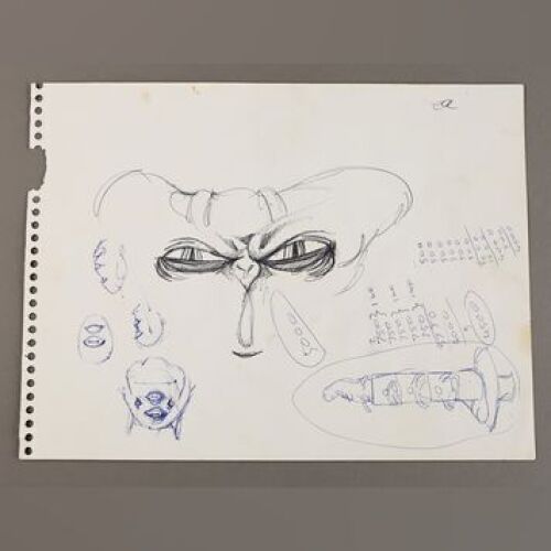 STAR WARS: EPISODE IV - A NEW HOPE - Hand-Drawn Flat-top Alien Sketch by Jon Berg
