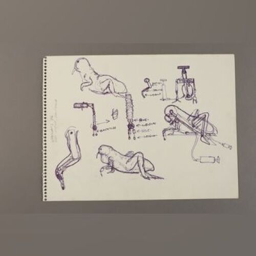 STAR WARS: EPISODE IV - A NEW HOPE - Hand-Drawn Cantina Alien Technical Diagram by Phil Tippett