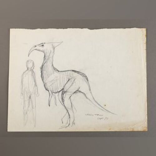 STAR WARS: EPISODE V - THE EMPIRE STRIKES BACK - Hand-Drawn 'Early Taun' Sketch by Phil Tippett