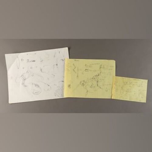 STAR WARS: EPISODE V - THE EMPIRE STRIKES BACK - Hand-Drawn 'Taun' Stop-Motion Armature Sketches by Phil Tippett