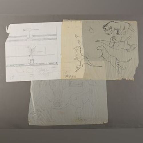 STAR WARS: EPISODE V - THE EMPIRE STRIKES BACK - Phil Tippett's Hand-Drawn Tauntaun Animation Rig and Concept Art