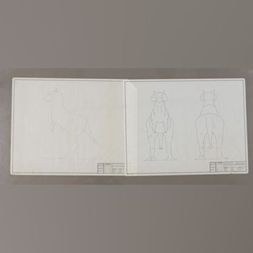 STAR WARS: EPISODE V - THE EMPIRE STRIKES BACK - Phil Tippett's Hand-Drawn Tauntaun Drafting