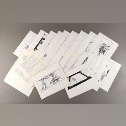 STAR WARS: EPISODE V - THE EMPIRE STRIKES BACK - Early Printed Snow Battle Storyboards by Joe Johnston