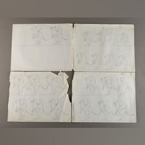 STAR WARS: EPISODE V - THE EMPIRE STRIKES BACK - Hand-Drawn Tauntaun Animation Movement Cycle Sketches By Phil Tippett