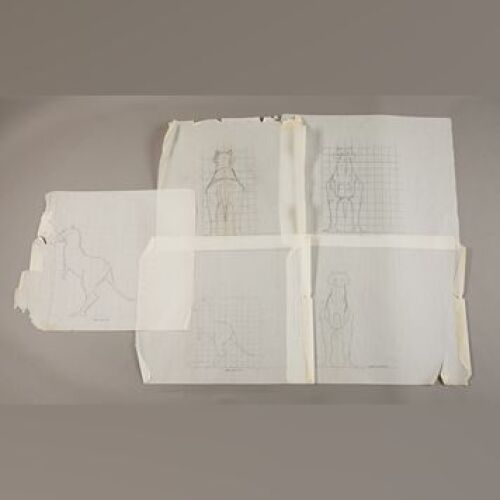 STAR WARS: EPISODE V - THE EMPIRE STRIKES BACK - Phil Tippett's Hand-Drawn Tauntaun Scale Illustrations