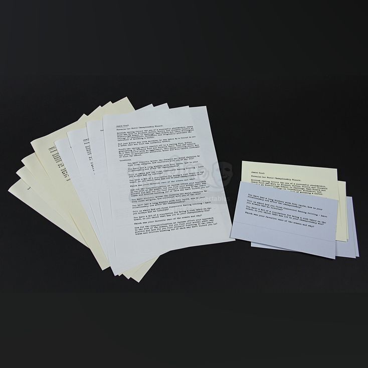 RUSH - Talk Show Host Prompt Cards (RP103)