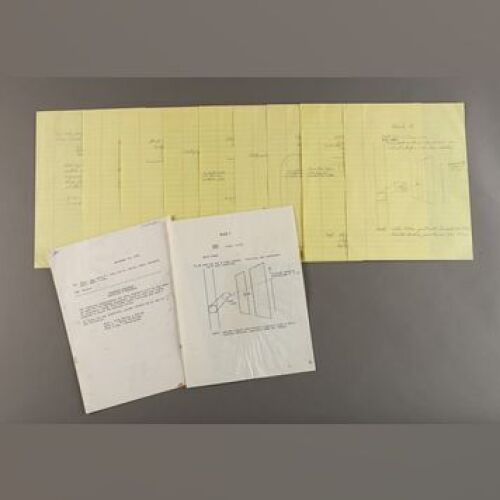 STAR WARS: EPISODE V - THE EMPIRE STRIKES BACK - Tauntaun Stop-motion Sequence Camera Set-Up Diagrams Handwritten by Dennis Muren