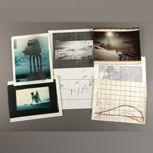 STAR WARS: EPISODE V - THE EMPIRE STRIKES BACK - Various Photographs and Storyboard Prints with Handwritten Notes