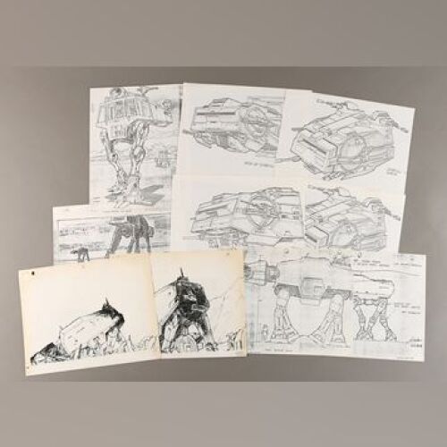 STAR WARS: EPISODE V - THE EMPIRE STRIKES BACK - Imperial Walker Concept Prints with Acetate Animations