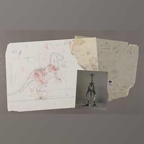 STAR WARS: EPISODE V - THE EMPIRE STRIKES BACK - Hand-Drawn Tauntaun Stop-motion Armature Drawing and Reference Photo