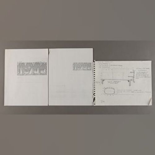 STAR WARS: EPISODE V - THE EMPIRE STRIKES BACK - Hand-Drawn Space Slug Diagram and Printed Sketches by Phil Tippett