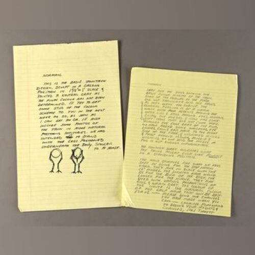 STAR WARS: EPISODE V - THE EMPIRE STRIKES BACK - Phil Tippett's Handwritten Tauntaun Reference Letters