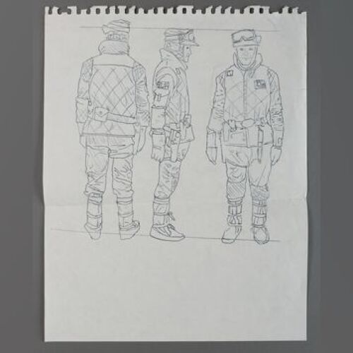 STAR WARS: EPISODE V - THE EMPIRE STRIKES BACK - Hand-Drawn Luke Skywalker by Phil Tippett