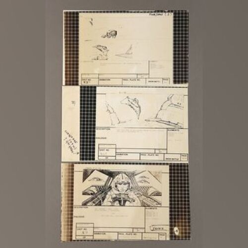 STAR WARS: EPISODE V - THE EMPIRE STRIKES BACK - Printed Snowspeeder Storyboard Set