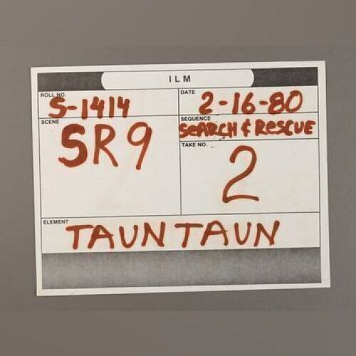 STAR WARS: EPISODE V - THE EMPIRE STRIKES BACK - 'SR9' Tauntaun ILM Paper Camera Slate