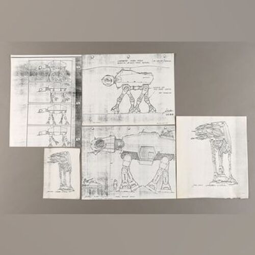 STAR WARS: EPISODE V - THE EMPIRE STRIKES BACK - Printed Imperial Walker designs by Joe Johnston