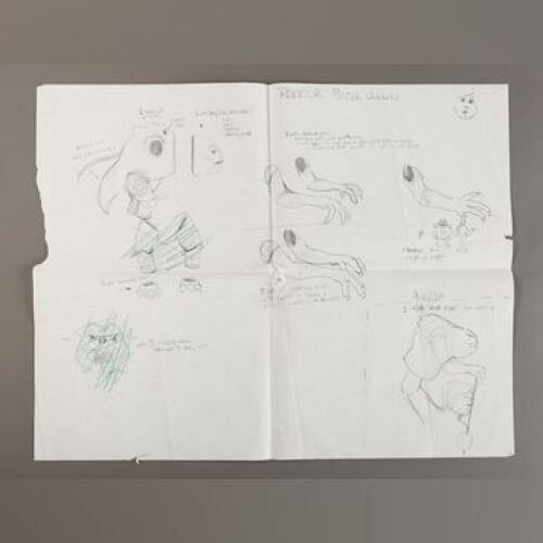 STAR WARS: EPISODE VI - RETURN OF THE JEDI - Hand-Drawn 'Rancor Breakdown' Diagram