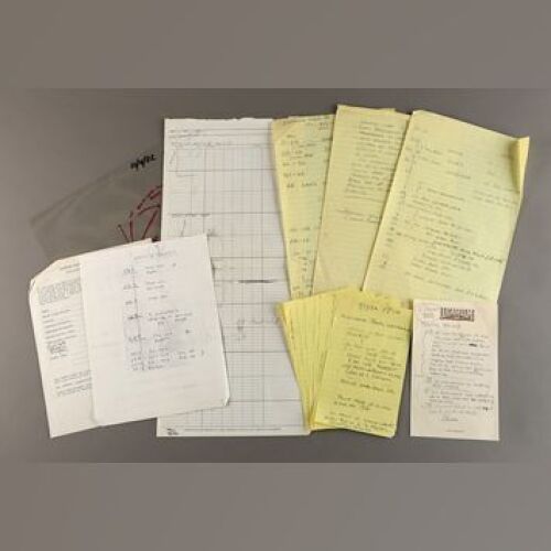STAR WARS: EPISODE VI - RETURN OF THE JEDI - Chicken Walker Log Gag - Phil Tippett's Handwritten and Printed Animation Notes