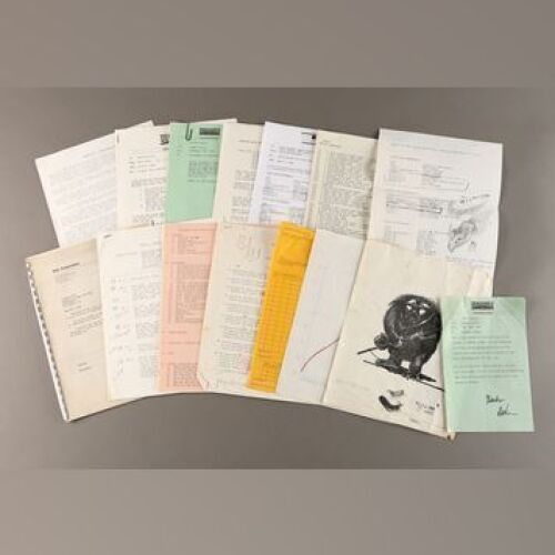 STAR WARS: EPISODE VI - RETURN OF THE JEDI - Creature Department Meeting Notes and Various Printed and Handwritten Production Paperwork