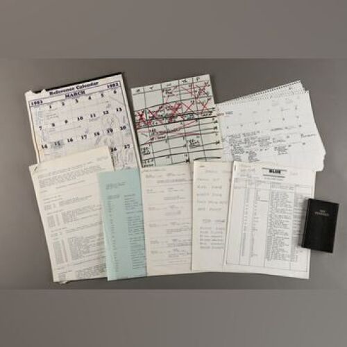 STAR WARS: EPISODE VI - RETURN OF THE JEDI - Printed Creature Department Schedules and Phil Tippett's Handwritten Calendars