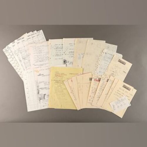 STAR WARS: EPISODE VI - RETURN OF THE JEDI - Handwritten Creature Department Notes and Printed Schedules