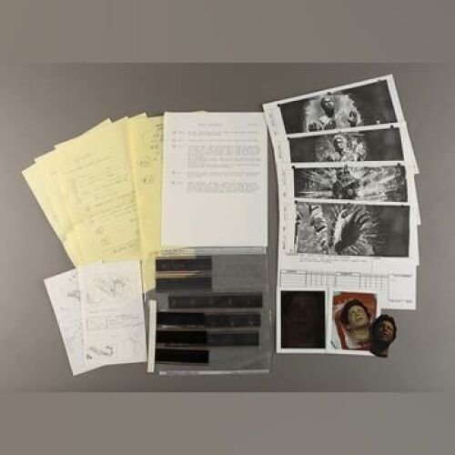 STAR WARS: EPISODE VI - RETURN OF THE JEDI - Handwritten and Printed Han Solo Unfreezing Notes and Sketches by Phil Tippett with Printed Storyboards and Film