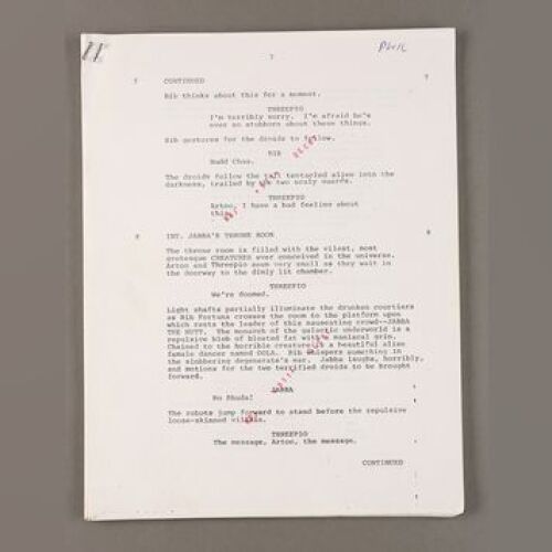 STAR WARS: EPISODE VI - RETURN OF THE JEDI - Phil Tippett's Partial Script Packet