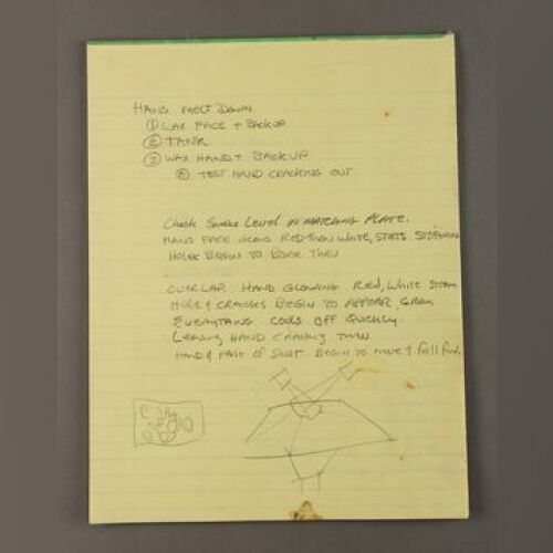 STAR WARS: EPISODE VI - RETURN OF THE JEDI - Phil Tippett's Handwritten Visual Effects Notepad