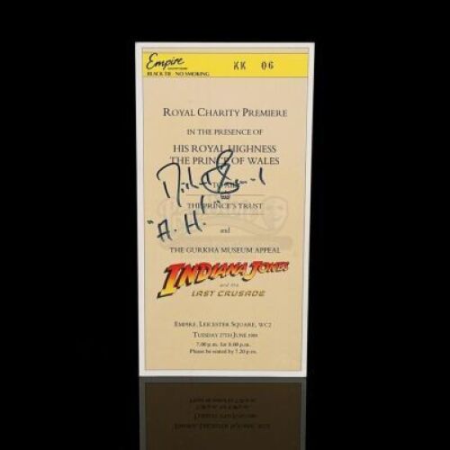 Lot # 412 - Royal Charity Premiere Ticket (Signed by Michael Sheard)