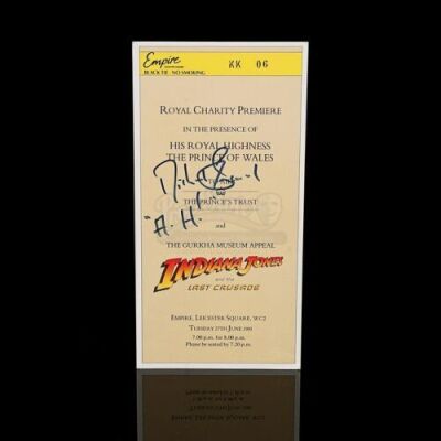 Lot # 412 - Royal Charity Premiere Ticket (Signed by Michael Sheard)