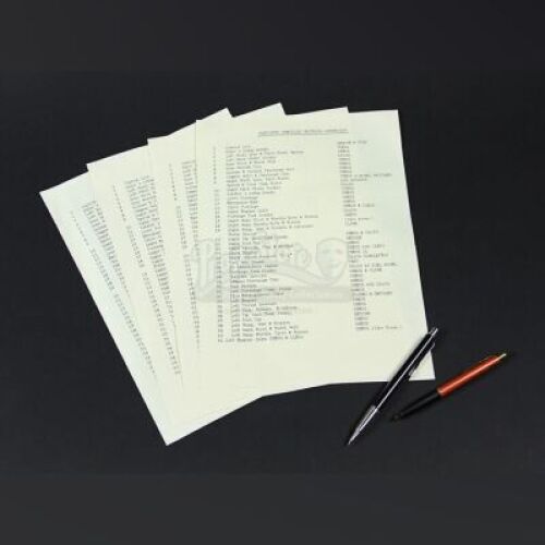 RUSH - Niki Lauda's (Daniel Bruhl) Pre-Flight Checklist & Pens (RP080)